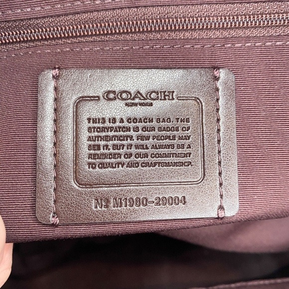 COACH Backpack Dark Turquoise Pebble Leather Silver Hardware (29004) EUC - Picture 5 of 16